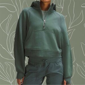 Lululemon Scuba Oversized Half-Zip Hoodie (Dark Forest)